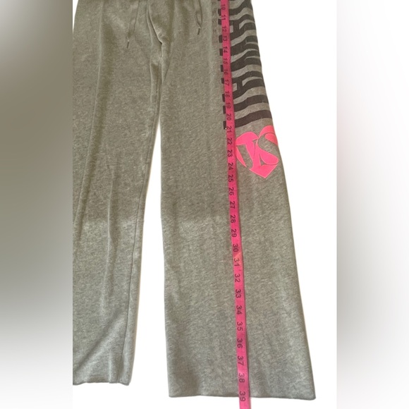 VICTORIA SECRET “HAWAII”SEQUIN Y2K BOYFRIEND SWEAT GREY/BLK/PINK SZ XS - Picture 2 of 5